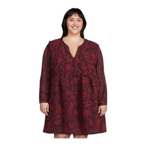 Beachlunchlounge Kelsea Baby Doll Raining Hearts Dress Size XL,EUC